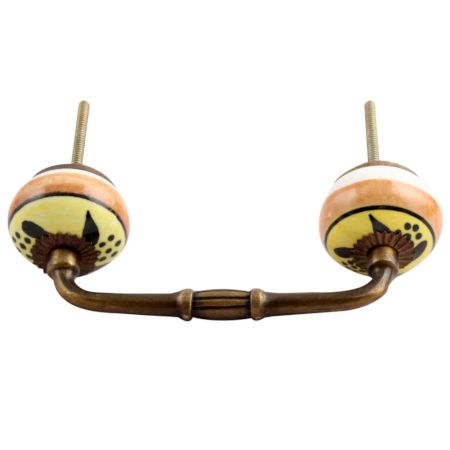 Black Leaf Ceramic Bridge Handle